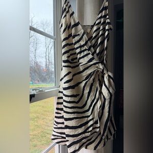 H&M Zebra Print Mini Dress - Black and White
